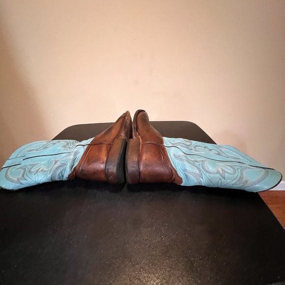 Tony Lama 10D square toe cabra foot western boot - Picture 8 of 10